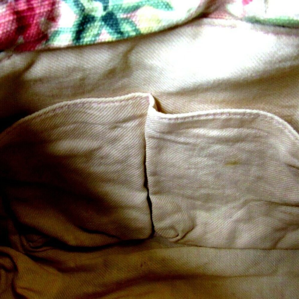 Fossil Purse Sea Grass Green Weaved Shoulder Bag Leather Strap Floral Li… - Picture 7 of 9